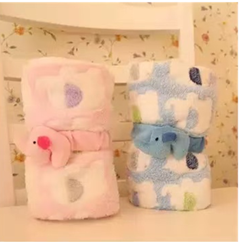 Baby Products For Newborn - Cartoon Baby Blanket Cute Elephant Baby