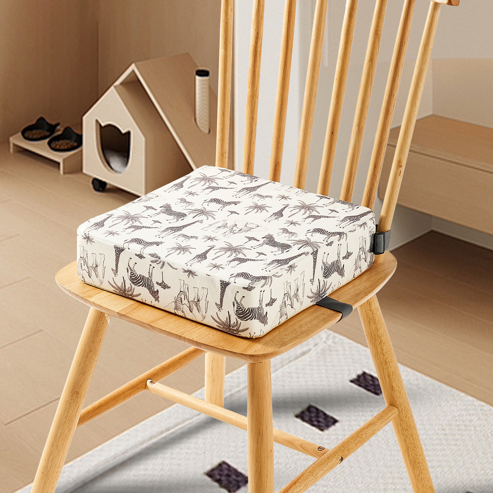 Baby High Chair Booster - Cartoon Children'S Seat Height Increasing Cushion