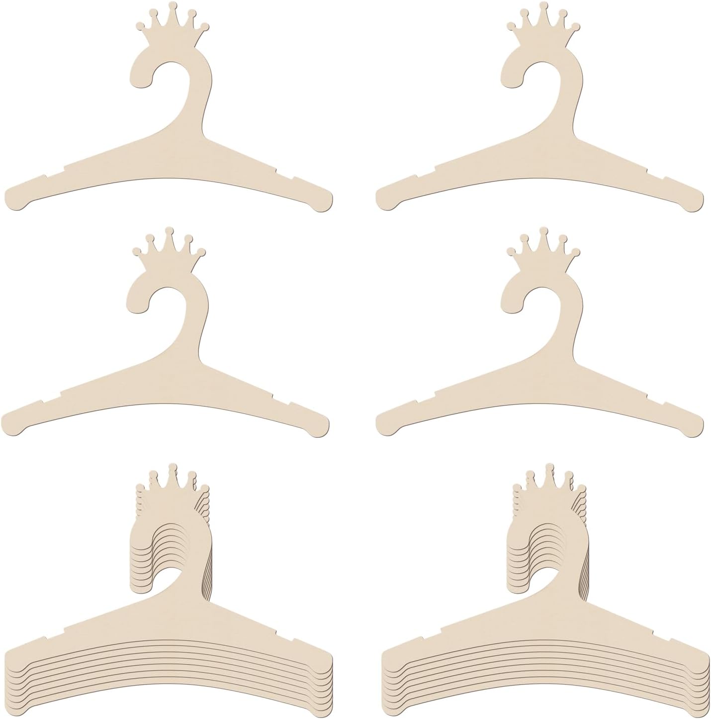 Baby Products For Newborn - Wooden Baby Hangers 9 Inch, Cute