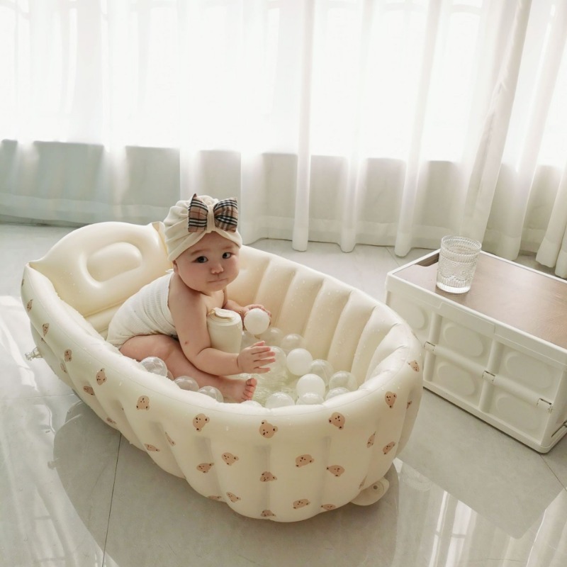 1PC Cartoon Inflatable Bathtub – обзор и цена Baby Products For Newborn