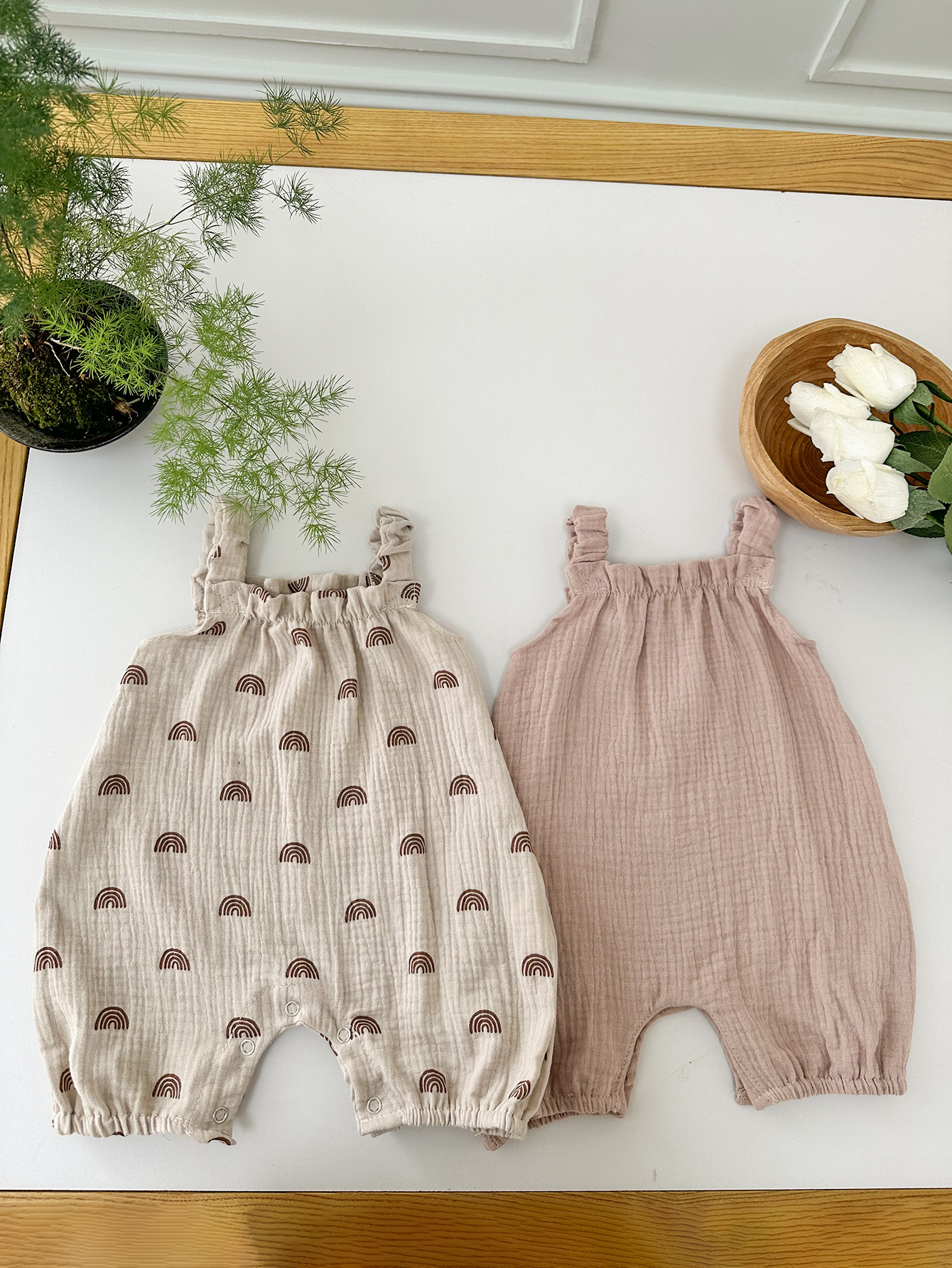 2pcs Baby Romper Suit Rainbow  – обзор и цена Baby Products Organic