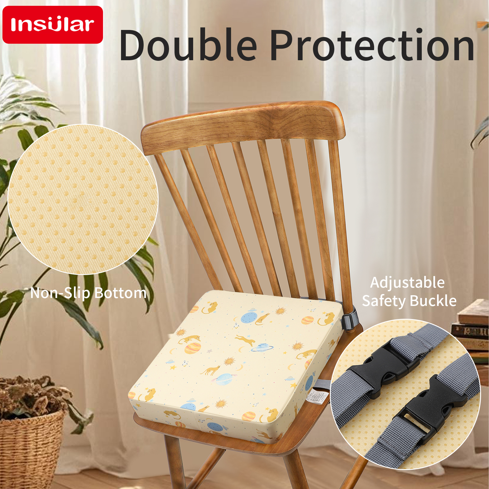 INSULAR Waterproof Non-Slip Hi – обзор и цена Baby High Chair Booster