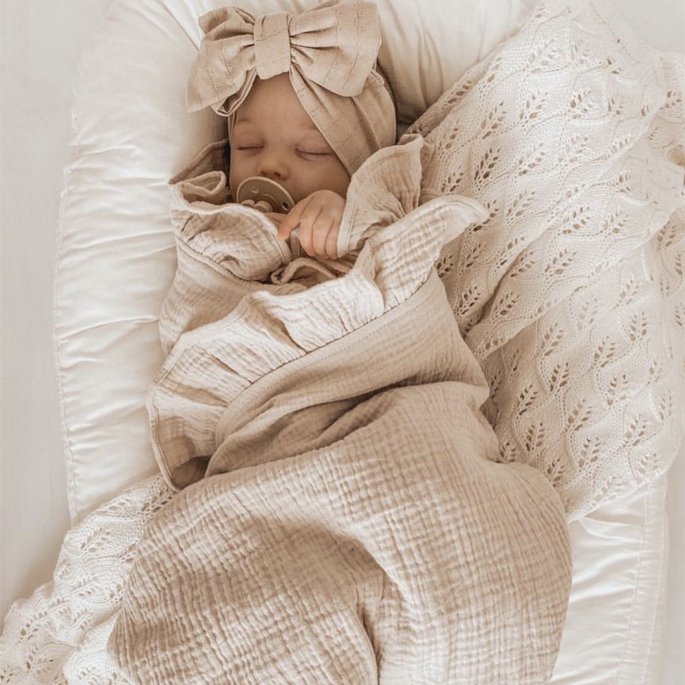 INS Ruffled Muslin Baby Swaddl – обзор и цена Baby Products Organic