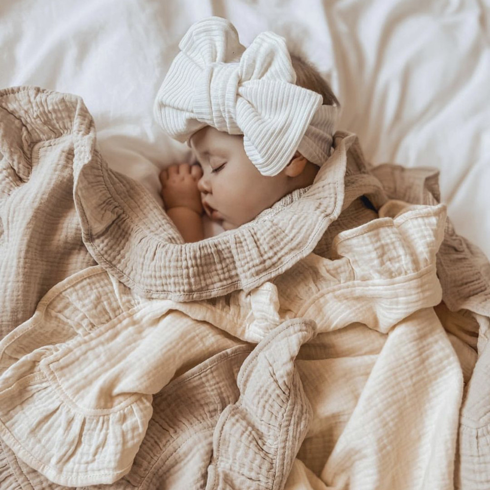 INS Ruffled Muslin Baby Swaddl – обзор и цена Baby Products Organic