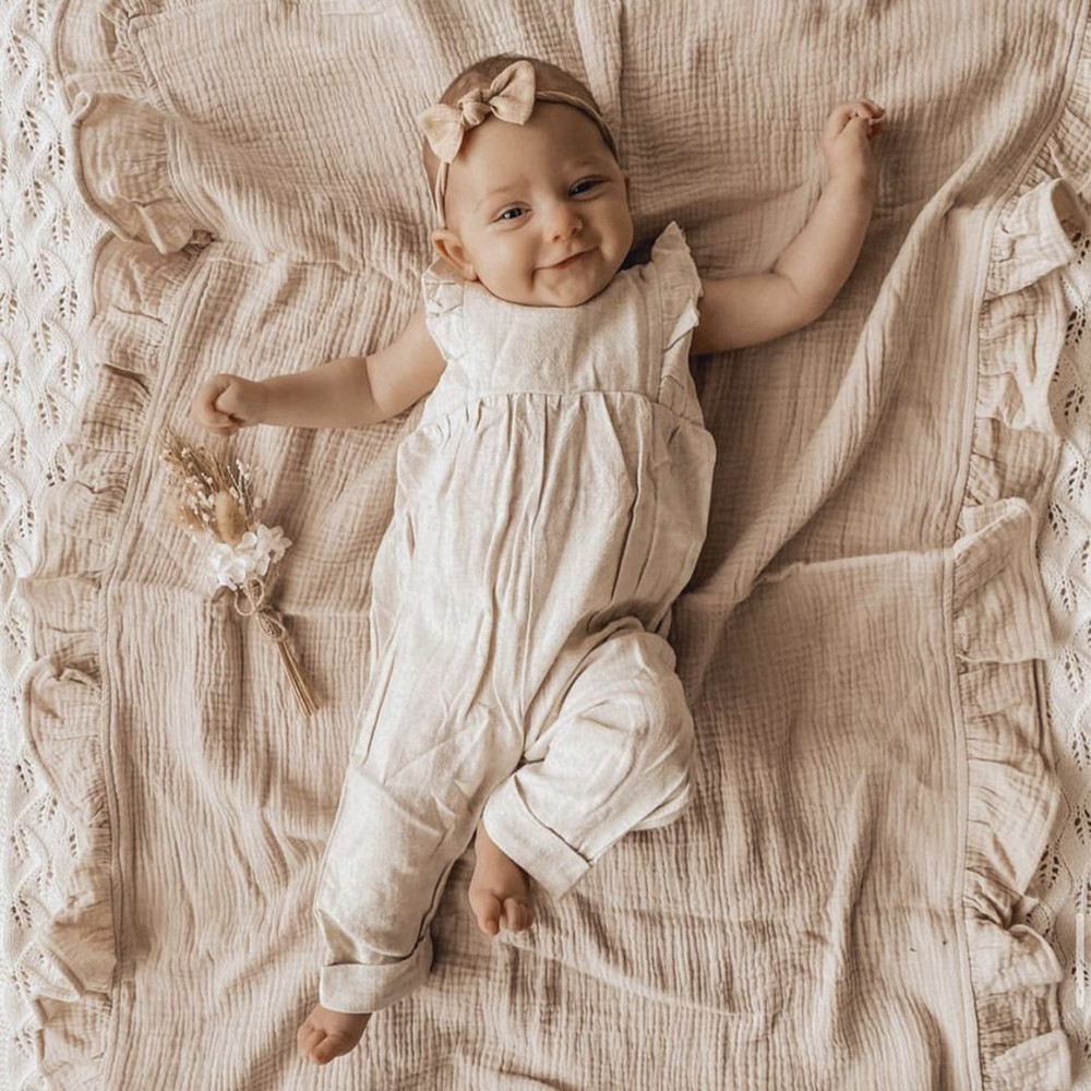 INS Ruffled Muslin Baby Swaddl – обзор и цена Baby Products Organic