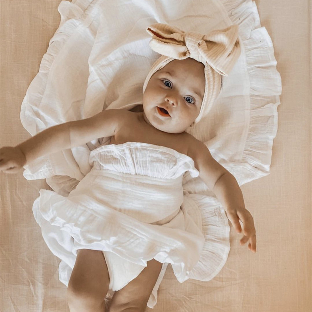 INS Ruffled Muslin Baby Swaddl – обзор и цена Baby Products Organic